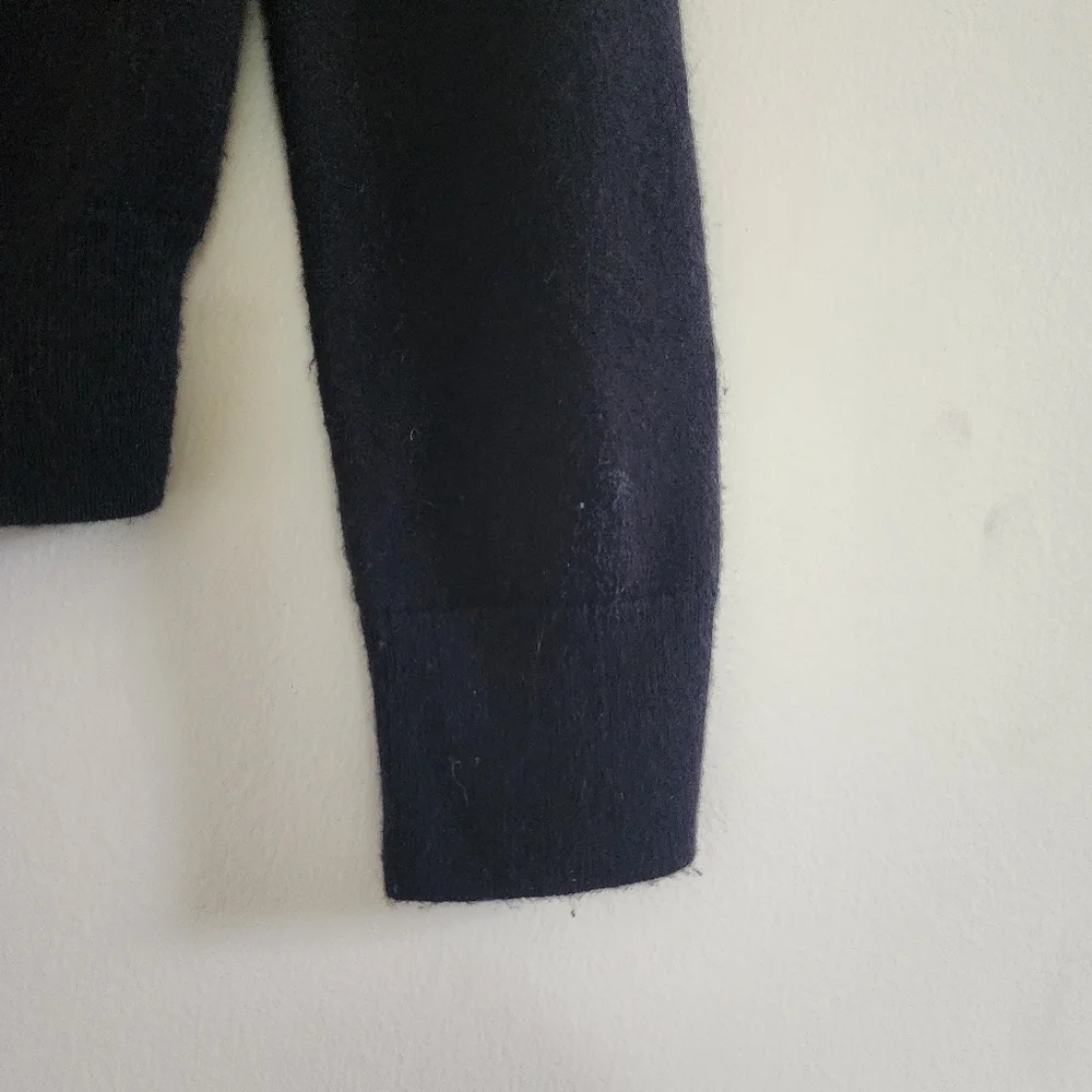 Kate Spade Black Embellished Bow Wool Blend Cardigan Sweater Size XXS